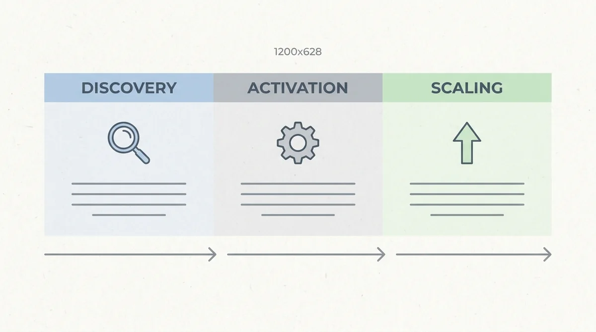 A CMO consultant first 90 days arc from discovery to activation to scaling