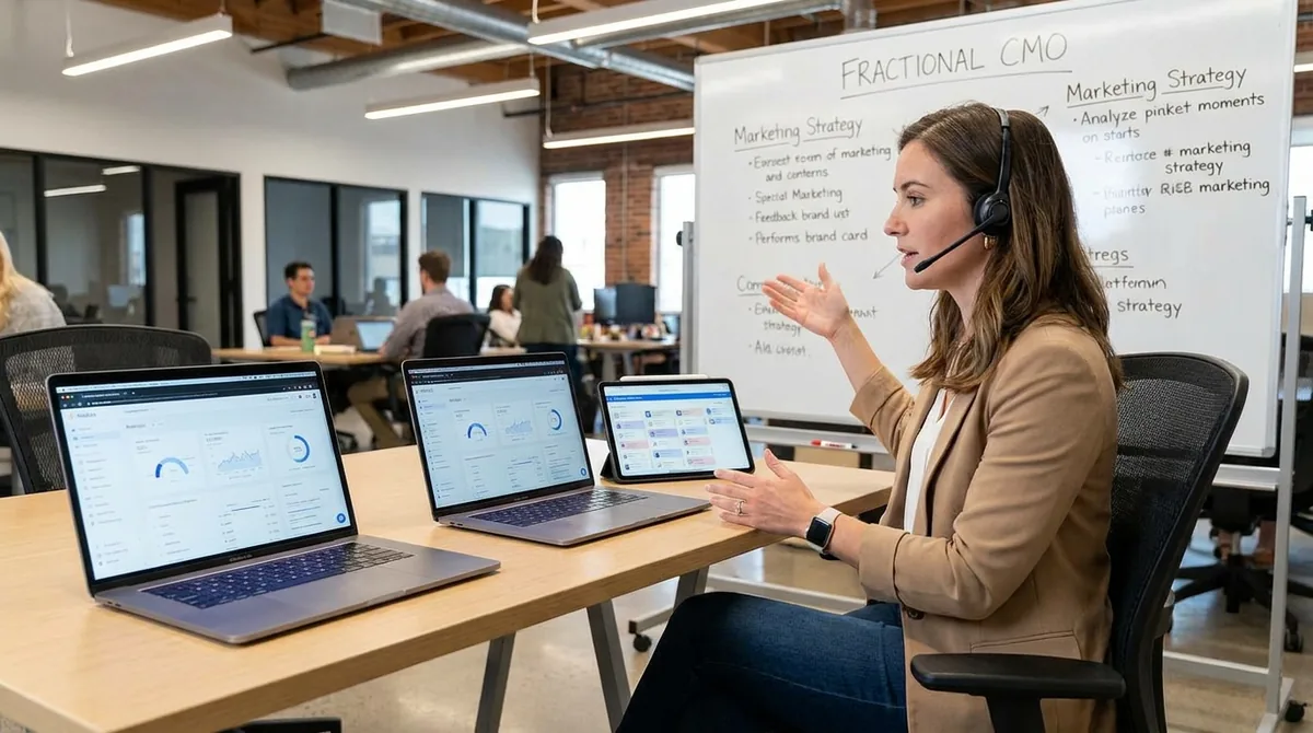 A fractional CMO providing senior marketing leadership to a New Jersey company without the full-time cost
