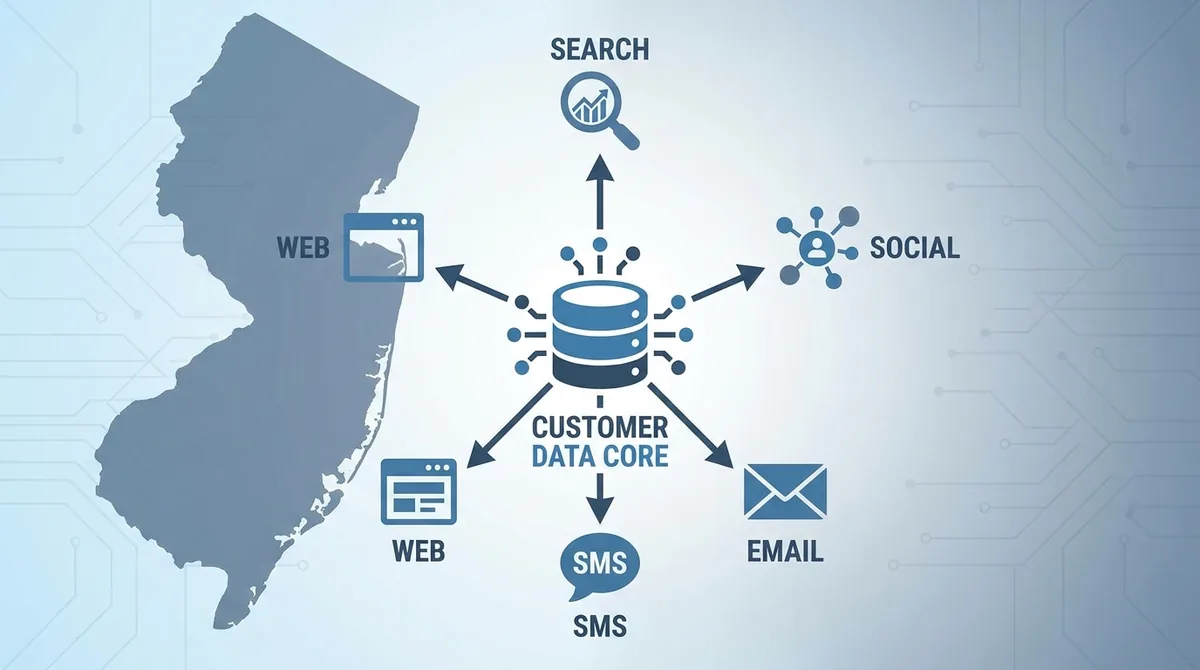 The PMG Omnichannel Growth System with its data, journey, execution and optimization layers