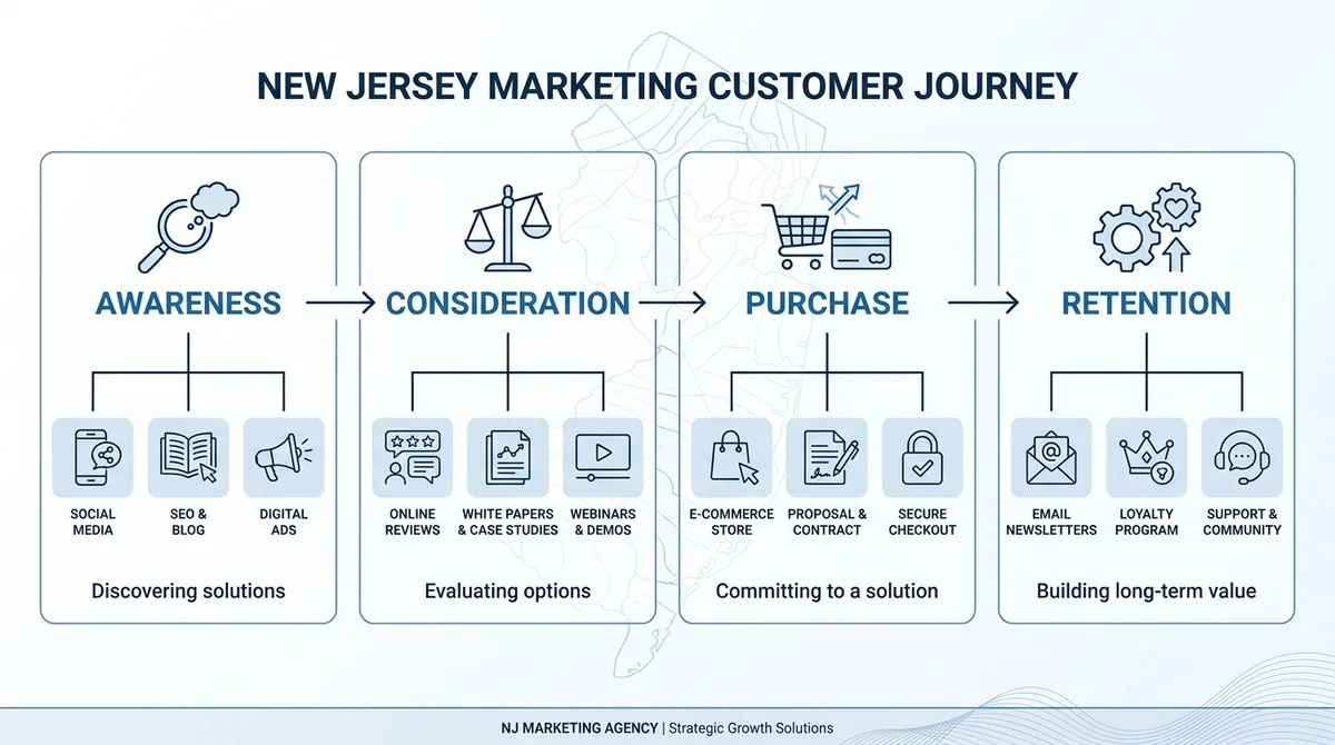 Pure Marketing Group serving omnichannel marketing clients across every region of New Jersey