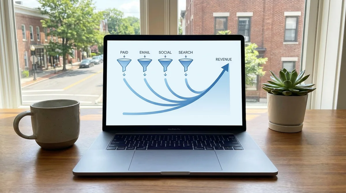 Omnichannel marketing agency uniting paid, email, social and search funnels into one revenue journey