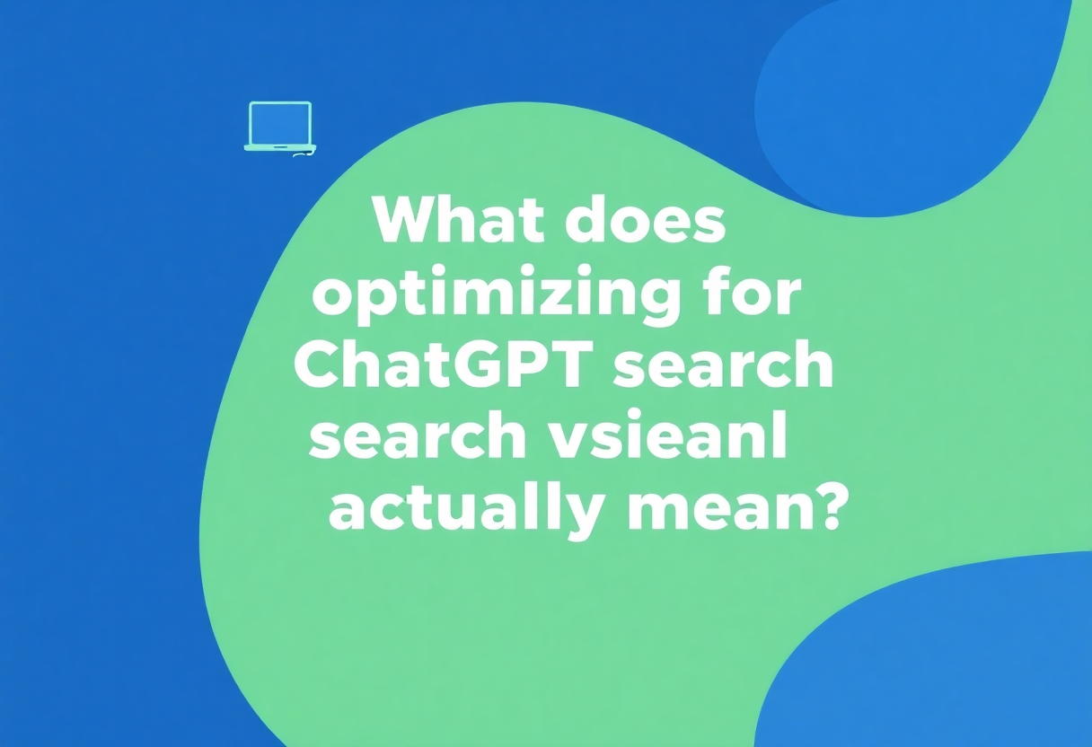 What does optimizing for ChatGPT search visibility actually mean?