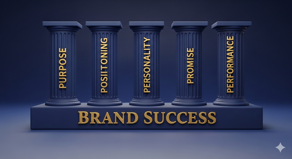What are the 5 pillars of brand strategy?