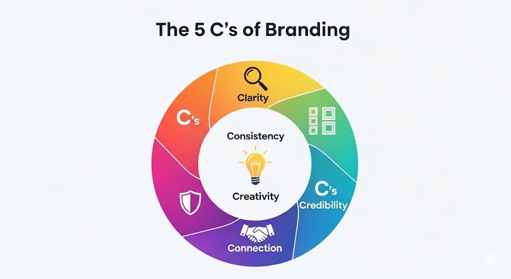 What are the 5 C's of branding?